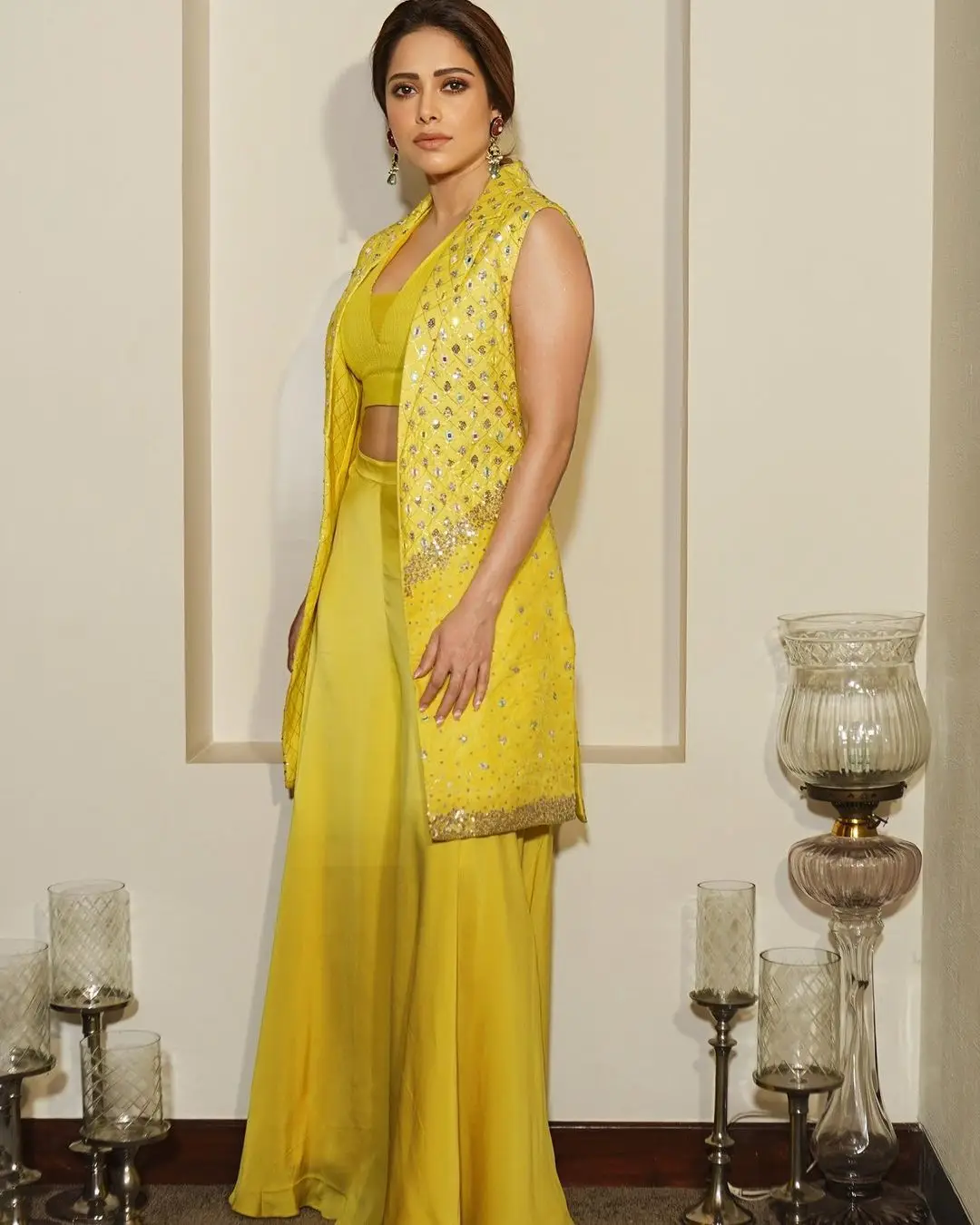 Nushrratt Bharuccha Stills In Yellow Lehenga Choli